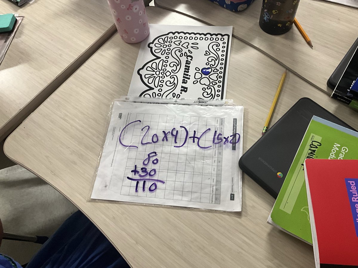 AaronDaffern's tweet photo. 5th grade students at @fosterdisd are using their fluency practice to relate representations to expressions, internalizing the meaning of parentheses in the order of operations @disdstemmath @SoniaLoskot @Dallasacademics @DrElenaSHill https://t.co/zmyKtWLvG8