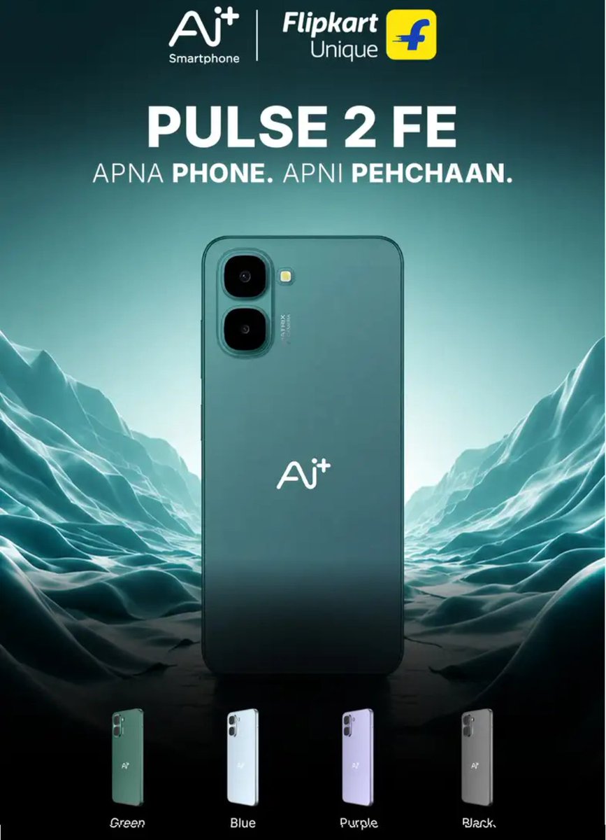 TusharG98540565's tweet photo. Ai+ Pulse 2 FE Launching soon in India.
#aiplussmartphone #AiPlusPulse2FE #Pulse2FE https://t.co/z5iDBqo9Fn