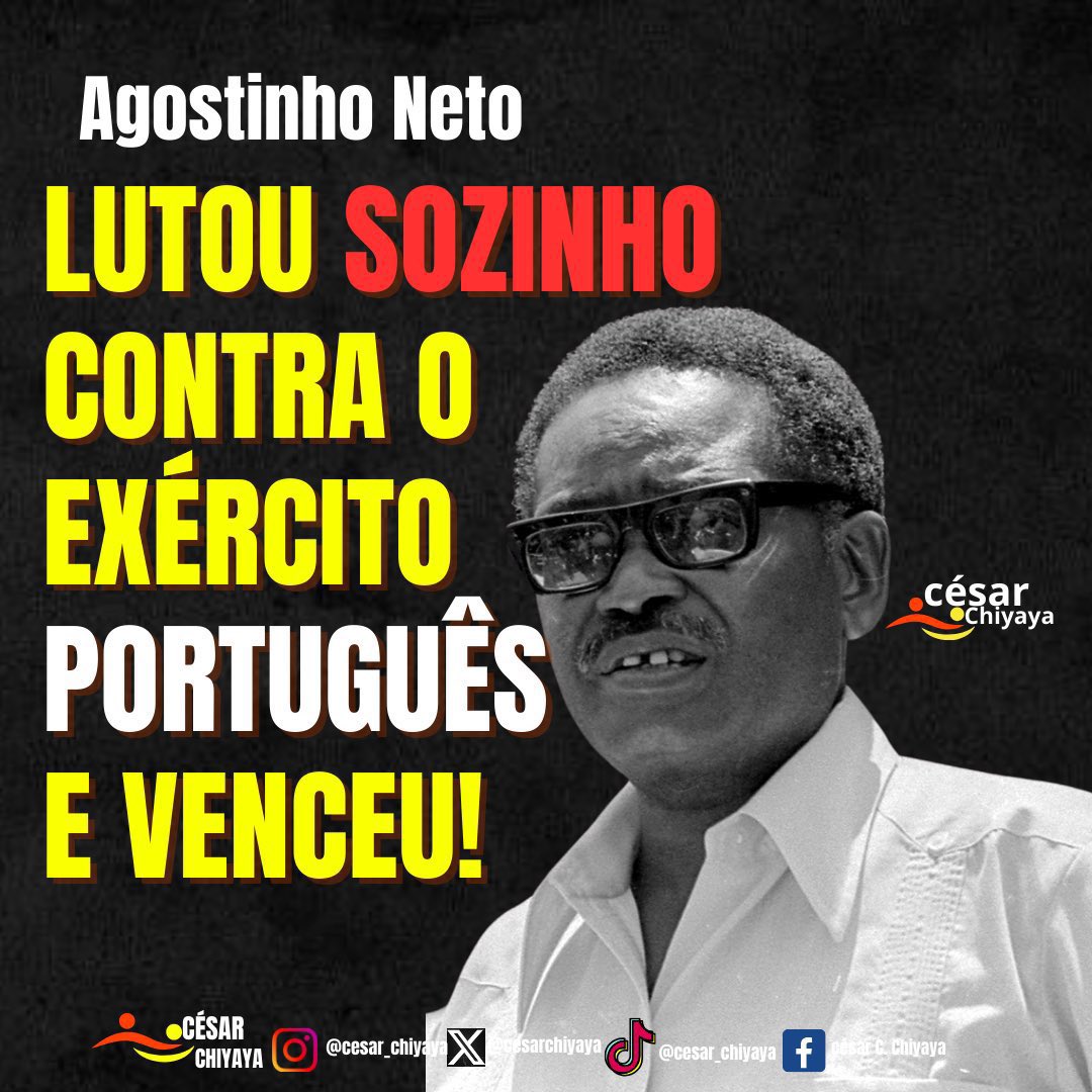 cesarchiyaya's tweet photo. AGOSTINHO NETO LUTOU MESMO SOZINHO?

Pelo que se pode perceber da história oficial do MPLA, “o único herói nacional”, Agostinho Neto, lutou sozinho contra o “todo-poderoso” Exército português e venceu. 1/3

———————————————
“E até lá, estou-me nas tintas”. https://t.co/sOl87SsSq9