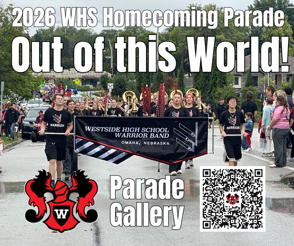 Westside66's tweet photo. The 2026 WHS Homecoming Parade was Out of this World!
Thank you to everyone who braved the weather – it was wonderful to see you along the route.
Parade gallery: https://t.co/ajWQE0M4C4 or scan the QR code.
 
#WeAreWestside https://t.co/xcKSMmxHDG