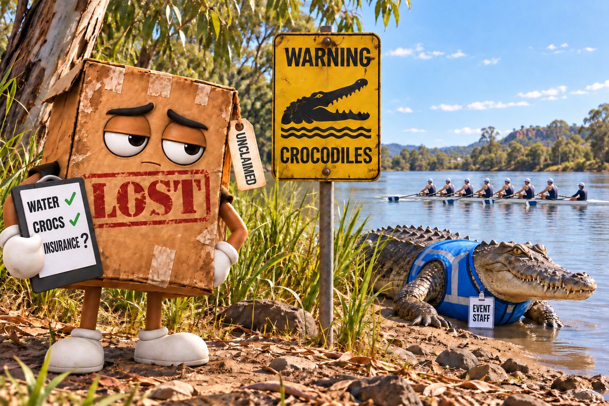 LostonPar's tweet photo. Australia looked at Olympic rowing and thought the consequences of finishing last weren’t serious enough.

Fitzroy River: approved for Brisbane 2032.

The local event staff seem pleased. https://t.co/sTqxIpy5st