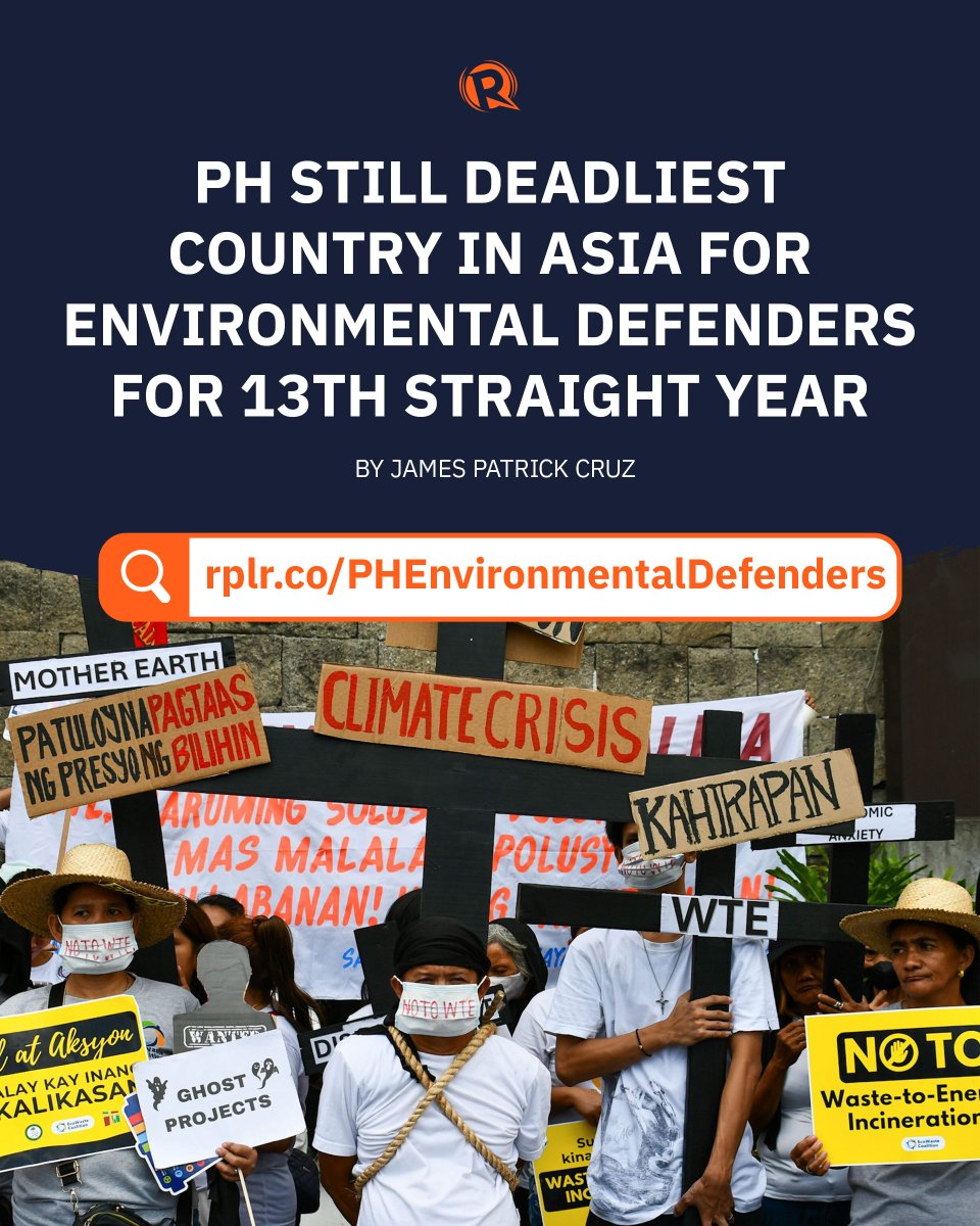 rapplerdotcom's tweet photo. The latest report from watchdog group Global Witness says violence against defenders in the Philippines in 2025 was linked to the government's counterinsurgency programs and extractive projects 

Link to the full story in the comments section. https://t.co/slrqneKk8c