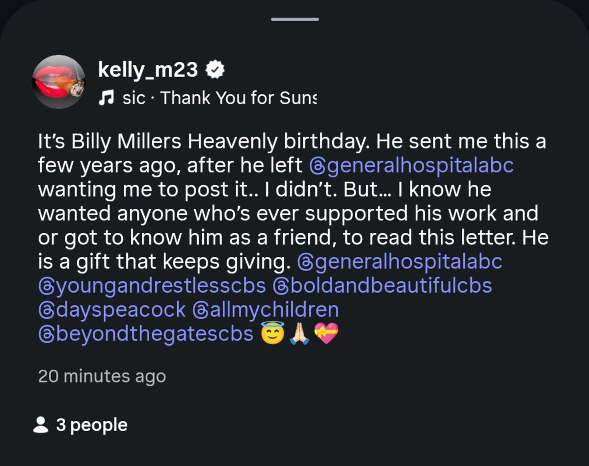 anu_sherigar's tweet photo. Kelly's post for Billy ❤️‍🩹😢

Happy heavenly bday Billy ❤️‍🩹❤️‍🩹😢😢 https://t.co/F13Shm7CKE