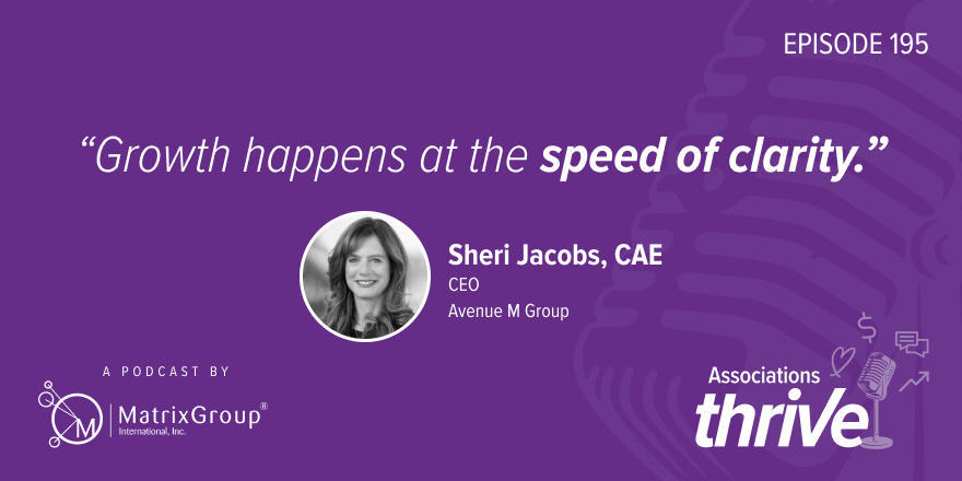 MatrixGroup's tweet photo. What if the thing holding your team back from innovation isn’t too many constraints, but too few? Sheri Jacobs, CEO of Avenue M Group, shares how clarity and smart constraints can create freedom to experiment and learn. Listen on Associations Thrive. #Podcast #Leadership https://t.co/ubEFwBDcPh