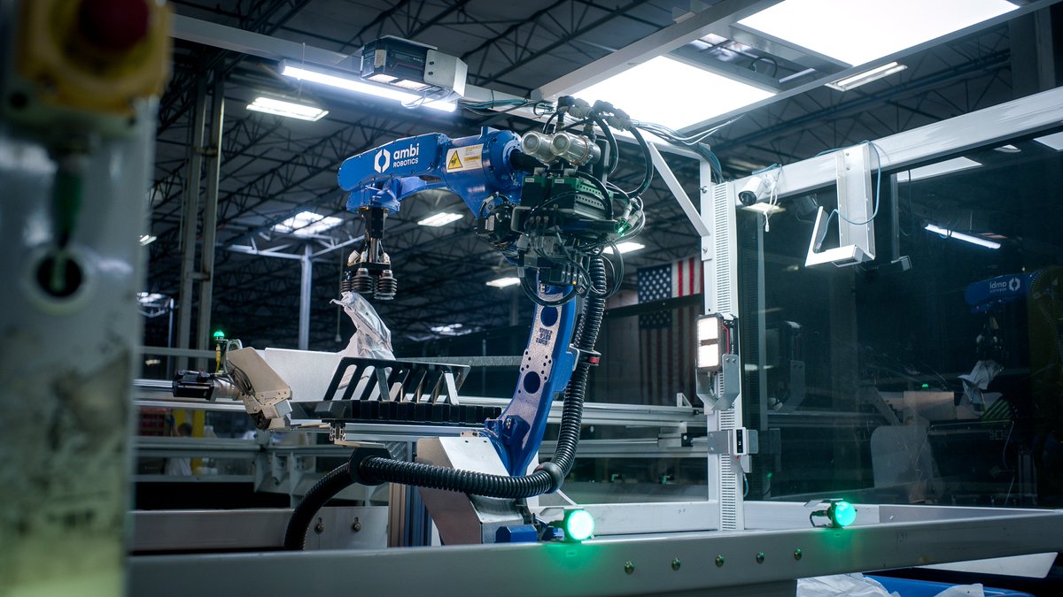 AmbiRobotics's tweet photo. The Agentic Robotics solution is now deployed across 30% of Ambi Robotics’ U.S. fleet, including systems operating for a Fortune 50 package shipping company.

Keep reading: https://t.co/hs5cclvo64 https://t.co/xGqHBktl7j