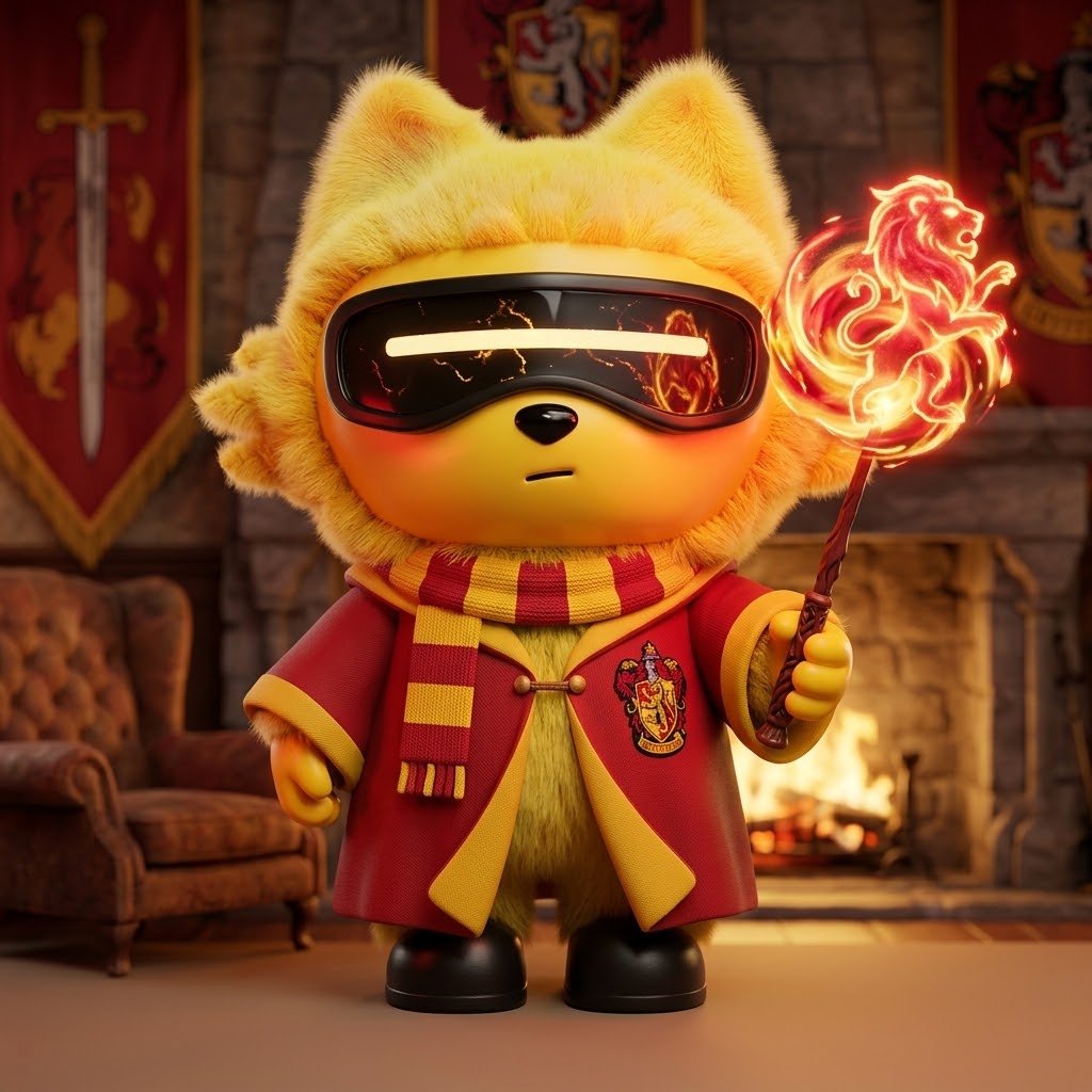 MrMikTea's tweet photo. Meowkuku Gryffindor—it's my absolute favorite, even though the quiz sorted me into Hufflepuff.

#HarryPotterXrealme #HarryPotter #HarryPotterStyle #realme16ProSeries #realmeBudsT500Pro https://t.co/lgkG0DkDlf