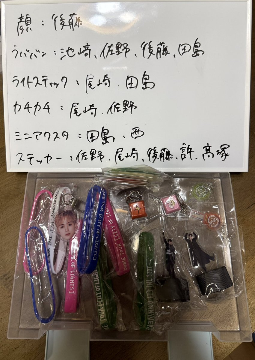 kyotimani's tweet photo. INI CITY OF LIGHTS  交換
ガチャガチャ　カプセルトイ

【譲】画像のもの

【求】藤牧、木村のキーキャップ
　　買取（ステッカー、ラババンのみ定価＋送料でのお譲り。その他金額ご提示ください。）

郵送or京セラドームでの交換希望
 
お気軽にお声がけください🙇‍♀️

 #INI交換 https://t.co/FUEyyxuJKP