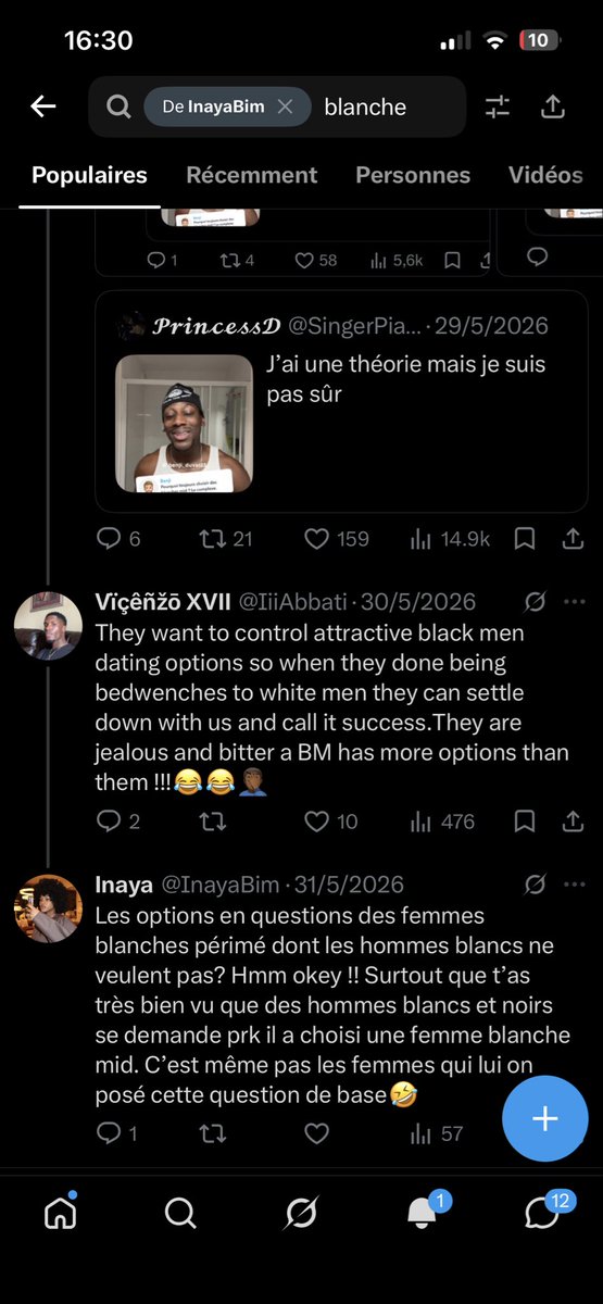 swannmrz's tweet photo. @InayaBim @Badr_13Block parce que quand on cherche le mot « blanche » sur ton compte y a des centaines de tweets, on ressens bien que t’es complexé ma belle tkt c’est pas grave (juste 4 exemples parmi les centaines qu’il y a sur ton profil) https://t.co/IzwpGvVG1Q