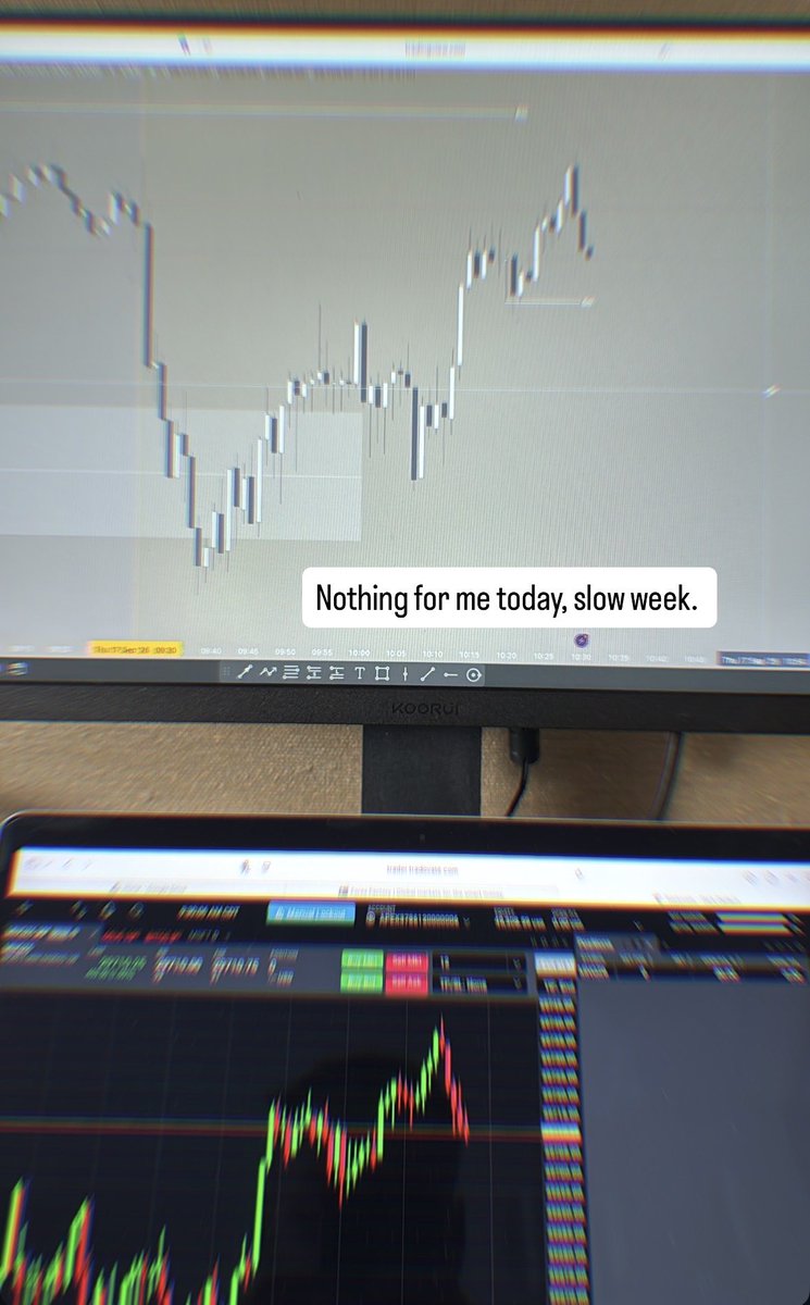 baker_nqes's tweet photo. No trades again today, slow slow week. 

How did you get on this week? 

Wanted a 5 min continuation at 10:20am but no clear 30s IFVG. 

Sitting tomorrow out. https://t.co/BhMHImONd2