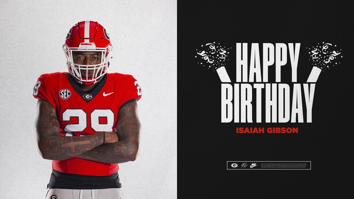KirbySmartUGA's tweet photo. Happy Birthday, @isaiahgibson99 !!

#GoDawgs https://t.co/stPJYe3UV0