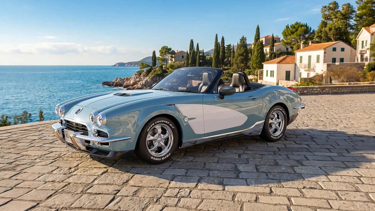 Motor1com's tweet photo. This is the Mitsuoka LA1, a C1-Corvette-inspired sports car based on the Mazda Miata.

The car features a special body and wheels, but will likely feature the same engine and drivetrain as the standard ND Miata.

Read more here: https://t.co/gaXjLeERKR https://t.co/phh7947kIb