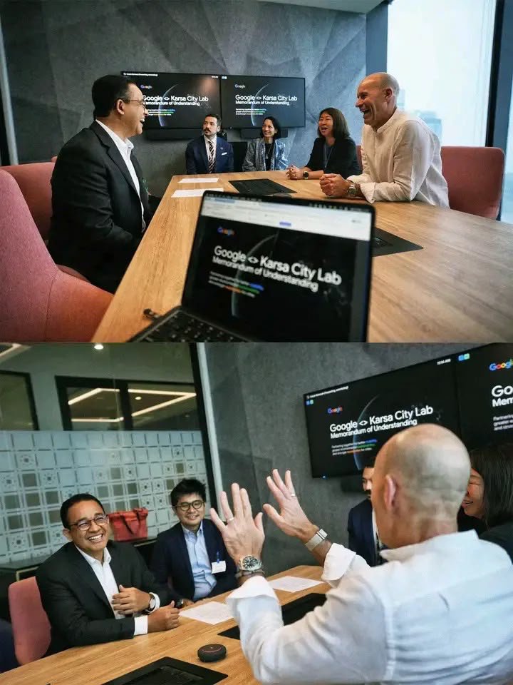 LambeSahamjja's tweet photo. anies teken mou di kantor google:
- ini awal kerja bareng untuk 9 kota dan wilayah
- daftarnya jakarta, bandung, solo, medan, malang, yogyakarta, semarang, surabaya, dan bali
- tujuannya jalan yang lebih mudah dilalui
- lingkungan yang lebih terjaga
- ekonomi kota yang bisa menghidupi warganya
- katanya tujuannya sederhana dan konkret