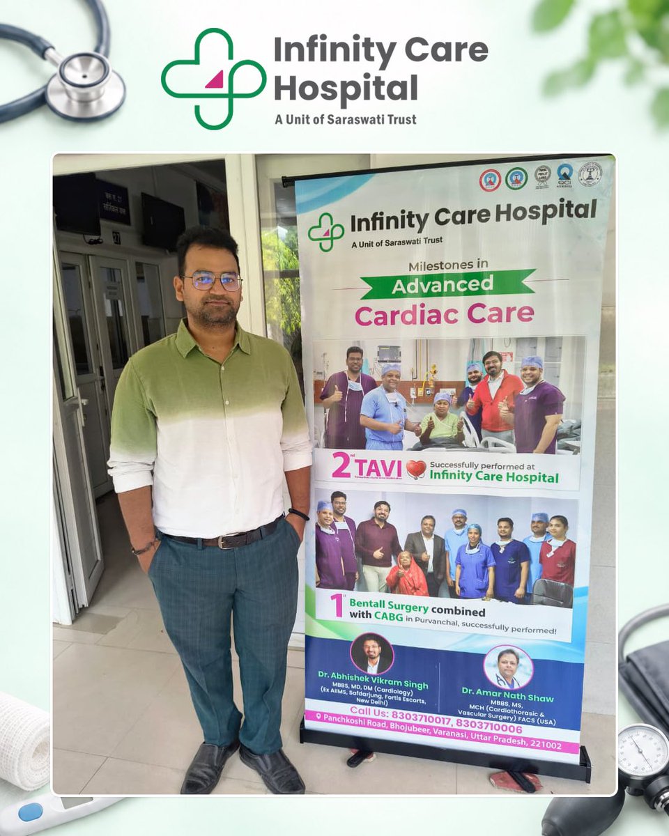 InfinityCareVNS's tweet photo. Speciality care, closer to you. ❤️

Infinity Care Hospital brings Cardiology &amp; Gastroenterology Super Speciality OPD to NER Divisional Hospital, Lahartara, Varanasi

Expert consultation. Specialised care. Better health, closer to home.

#InfinityCareHospital #Cardiology #Gastro https://t.co/oXUDYkGL3T