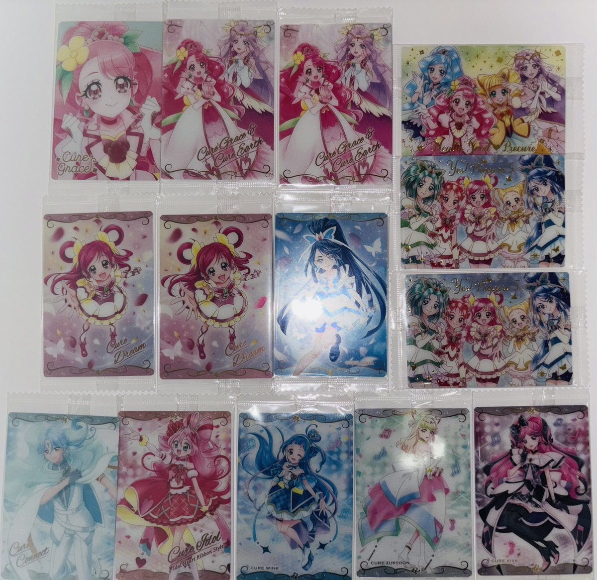 alsykj's tweet photo. プリキュア ウエハース 13  交換

譲 グレース/アース/ヒープリ集合/ドリーム/アクア/5集合/コネクト/アイドル/ウインク/ズキューン/キッス

求 HRミスティック>サンシャイン/ルージュ＆レモネード>買取

比率違い歓迎
買取はN含めたまとめて優先
Yahooフリマでの交換

よろしくお願いいたします https://t.co/6YsthSmPms