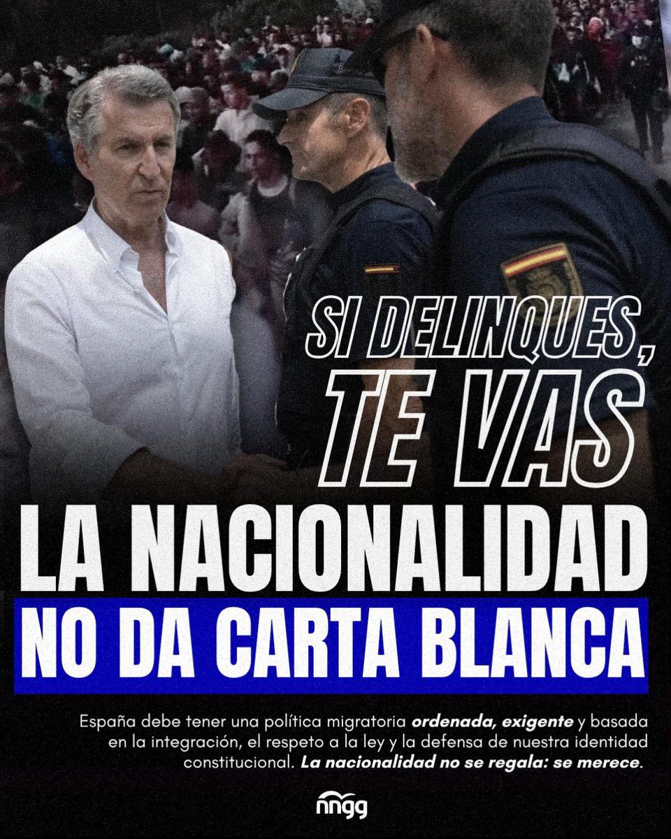 NNGG_Es's tweet photo. SI DELINQUES, TE VAS

🇪🇸 https://t.co/fvLPnUq6l5