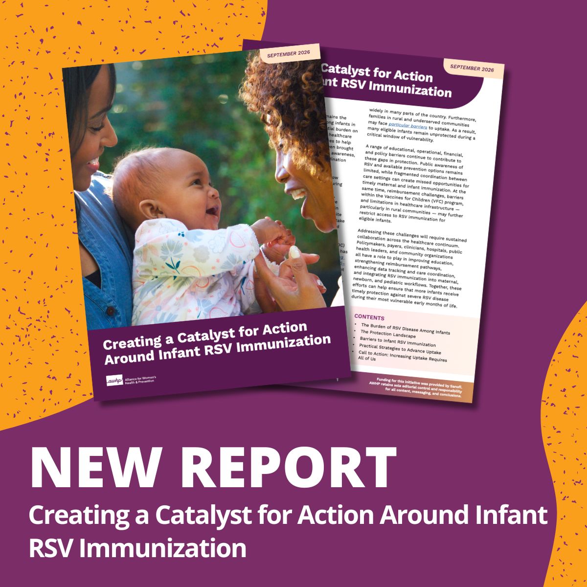 AWHPOrg's tweet photo. Protecting infants from #RSV must be a system-wide priority. Our new white paper examines why gaps in awareness, access, and care coordination persist and how all of us can work together to help all babies get timely protection: https://t.co/k4Zfc2puBE https://t.co/iljuPAH12C