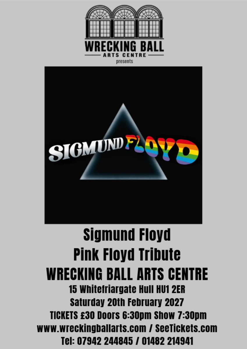 wbmusicandbooks's tweet photo. Pink Floyd Tribute Sigmund Floyd play @WBartscentre 
Sat Feb 20th https://t.co/HIlH0yJtIO