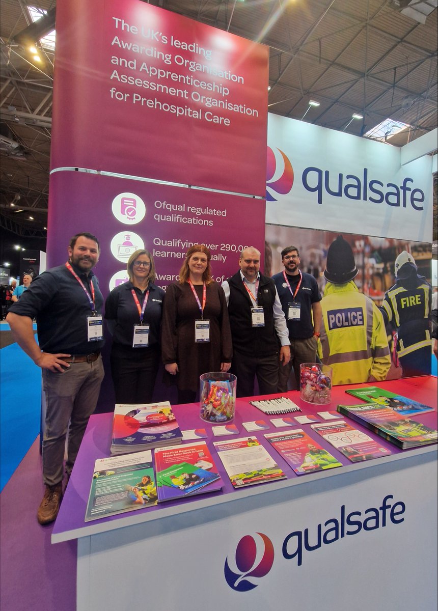 Qualsafe's tweet photo. Day 2 of The Emergency Services Show 2026 is almost over! It will be well over a year before we see you again.

So why not swing by stand H35 to see our team before we head home?

You can also pick up a free souvenir or prospectus, something to remember us by 📚🖊️ https://t.co/6gtSGwfm2p