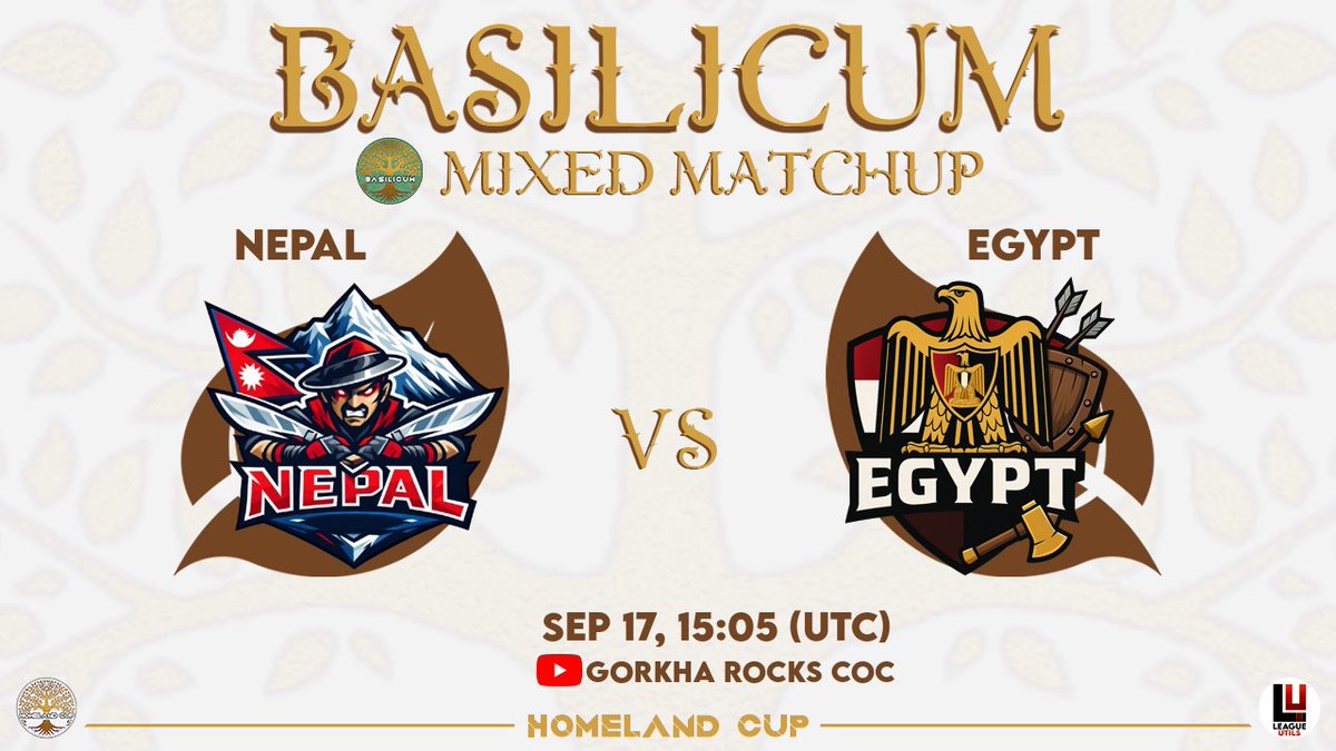 HomelandCup's tweet photo. 🔥 Match day! 🔥

🇳🇵 NEPAL 🆚 EGYPT 🇪🇬 

🕒 15:05 UTC — Don’t miss it! 🍿 

🇳🇵 NP - https://t.co/FoSOwVjelJ

#Basilicum 🌍🏆 https://t.co/84dfezdHWg