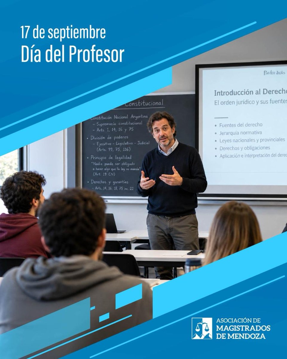 MagistradosMza's tweet photo. Feliz día del profesor 
#17deseptiembre 
#Asociacion #Magistratura #Mendoza https://t.co/5sIO2l0aQH