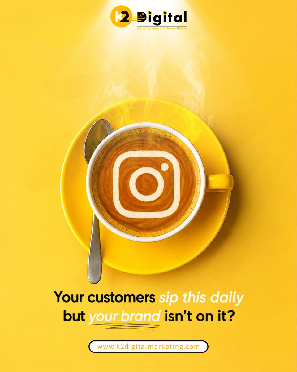k2digimarketing's tweet photo. ☕ Your customers are already on Instagram. Is your brand?
Turn everyday scrolling into brand visibility, engagement & growth with a digital strategy built for your audience. 🚀
Inspiring Ideas Like Never Before.
#K2Digital #DigitalMarketing #InstagramMarketing https://t.co/f9yIAeDFKA