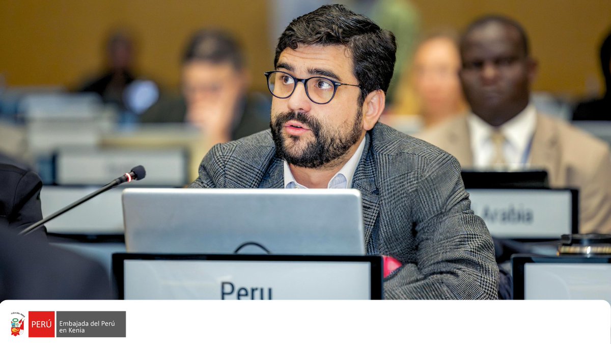 PeruinKenya's tweet photo. On 16 Sep., Peru engaged in the 175th meeting of the CPR of @UNEP_Africa, Nairobi and emphasized #ClimateAction urgency in response to increasingly frequent &amp; intense environmental phenomena, notably this El Niño. Peru reaffirmed the importance of science, ecosystem restoration. https://t.co/sEnDlwZHbP
