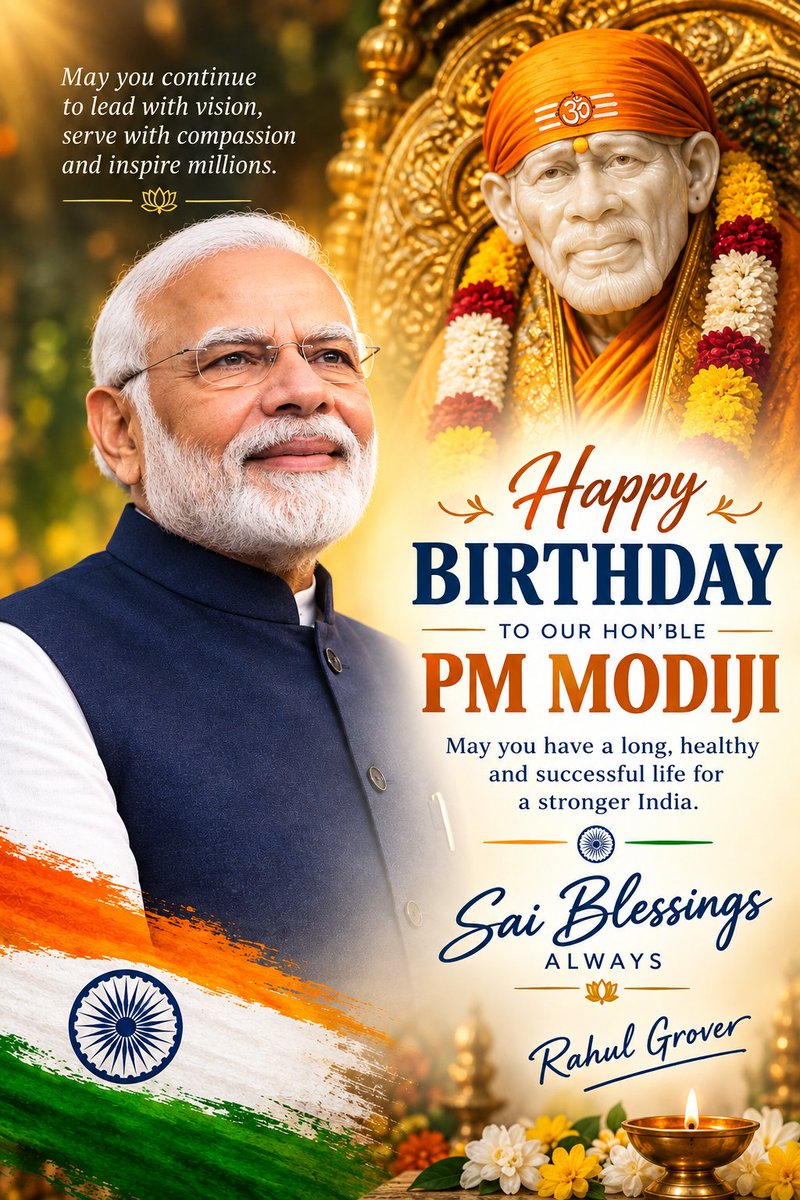 rahulgrover73's tweet photo. Wishing our visionary leader A Very Happy Birthday @narendramodi https://t.co/AH5qw5DXky
