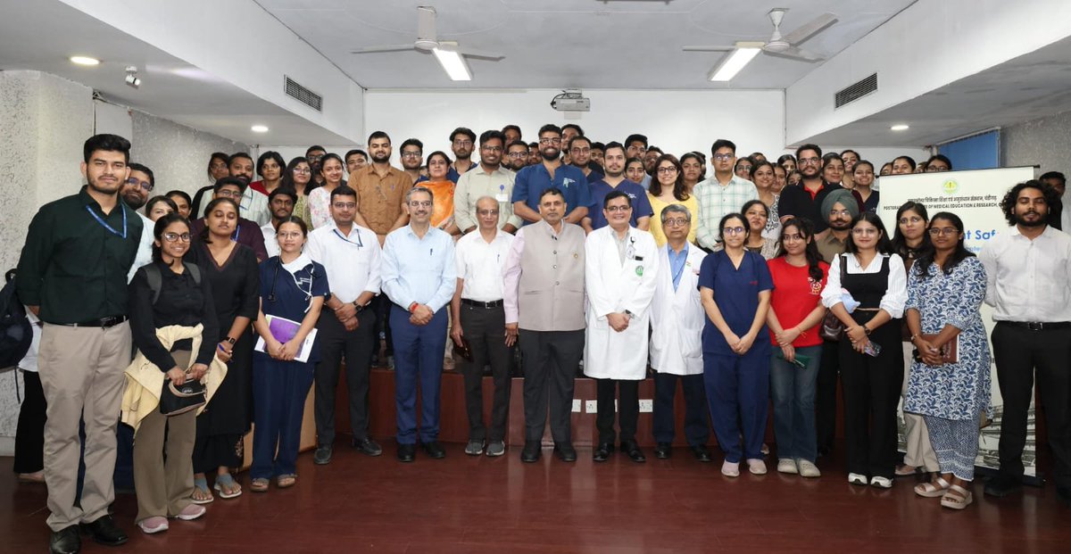 pgichd's tweet photo. On World Patient Safety Day, PGIMER, Chandigarh organised a seminar under the aegis of the Institute Patient Safety Committee. Prof. Vivek Lal, Director reaffirmed the institute's commitment towards safer care, prevention of avoidable harm and building a sustained safety culture. https://t.co/0LPuCimgZ8