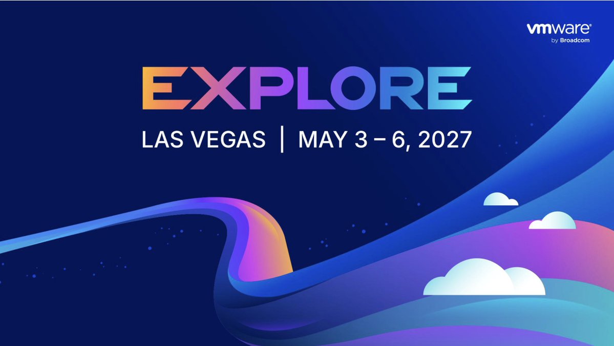 VMwareExplore's tweet photo. #VMwareExplore is officially on the calendar for next year! Join us at Resorts World Las Vegas, May 3 – 6, 2027.

Pre-register before Sep. 30, 2026, to lock in the lowest rate and save $100 off your Full Event Pass: https://t.co/ABgKb7qimx https://t.co/eCZI5TtmBG