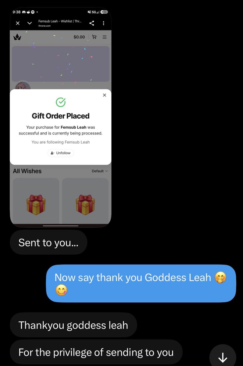 FemsubLeah_'s tweet photo. Another one down, you’re next 🤭 https://t.co/np8220hhkV