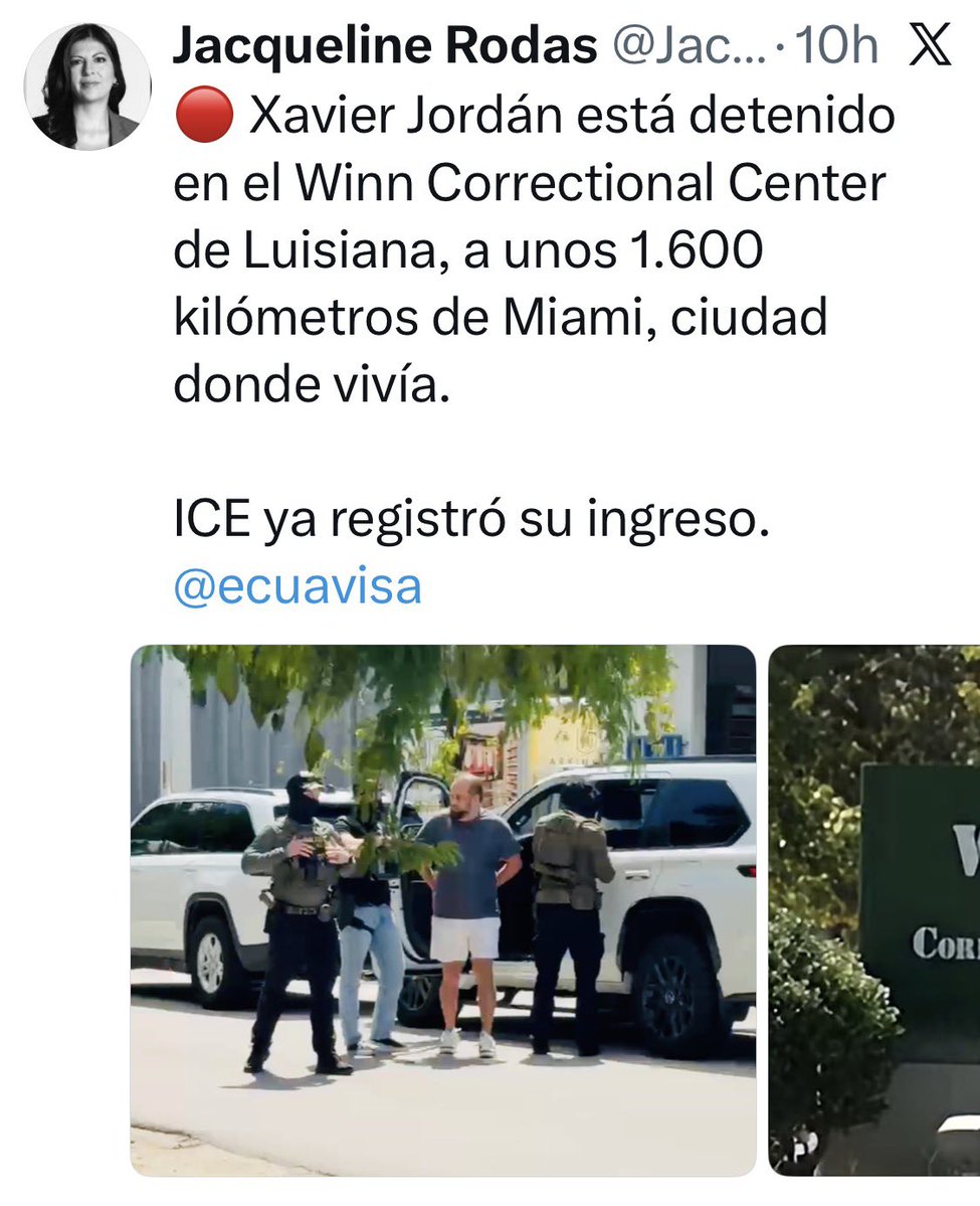 fernandobalda's tweet photo. Evidentemente, lo venían siguiendo desde hace tiempo. Le dieron cacería, ubicaron sus movimientos y finalmente lo capturaron. Esto no fue una detención cualquiera: fue una acción coordinada entre Estados que demuestra la cooperación y el compromiso del gobierno de EE. UU. con el gobierno de Ecuador.

Es una noticia potentísima… y esto recién comienza. Se vienen más acciones, y el prófugo mayor también está en la lista. La estrategia para capturarlo a él seguramente es de lujo. 😎😉

@JacquelineRodas @JohnReimberg @DanielNoboaOk