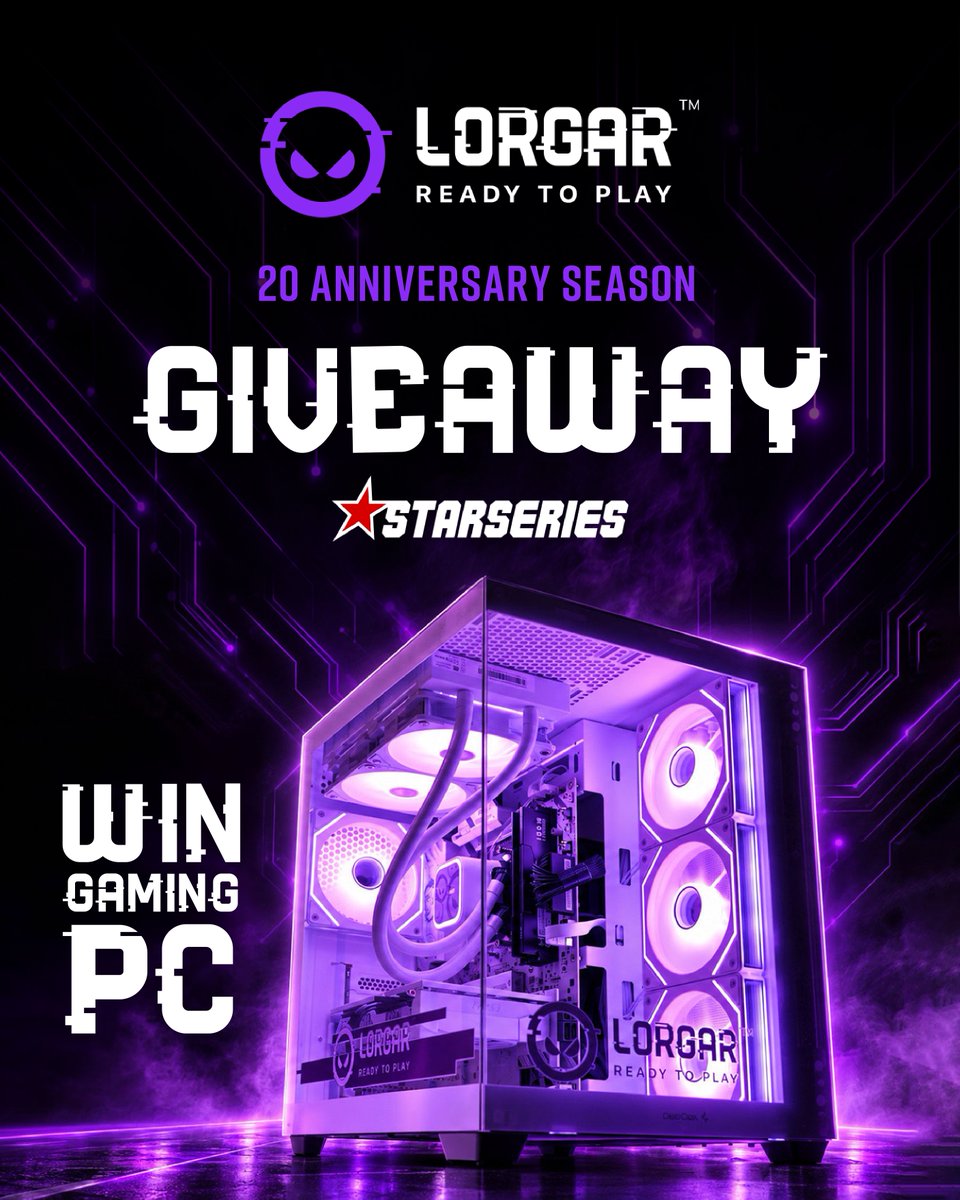 LORGAR_Gaming's tweet photo. To celebrate the milestone 20th season of @StarLadder_CS StarSeries, we have prepared a special prize for the gaming community: a LORGAR ADVANCED PCA201 gaming PC

• AMD Ryzen 5 7500F
• NVIDIA GeForce RTX 5060 Ti 16GB
• 32GB DDR5 memory
• 1TB NVMe SSD

Enter through the link in bio and complete the available Gleam tasks https://t.co/b4kMPo7L46
Each task earns additional entries and increases your chances of winning.

Good luck! 

#LORGAR #StarSeries #Giveaway #GamingPC #CS2