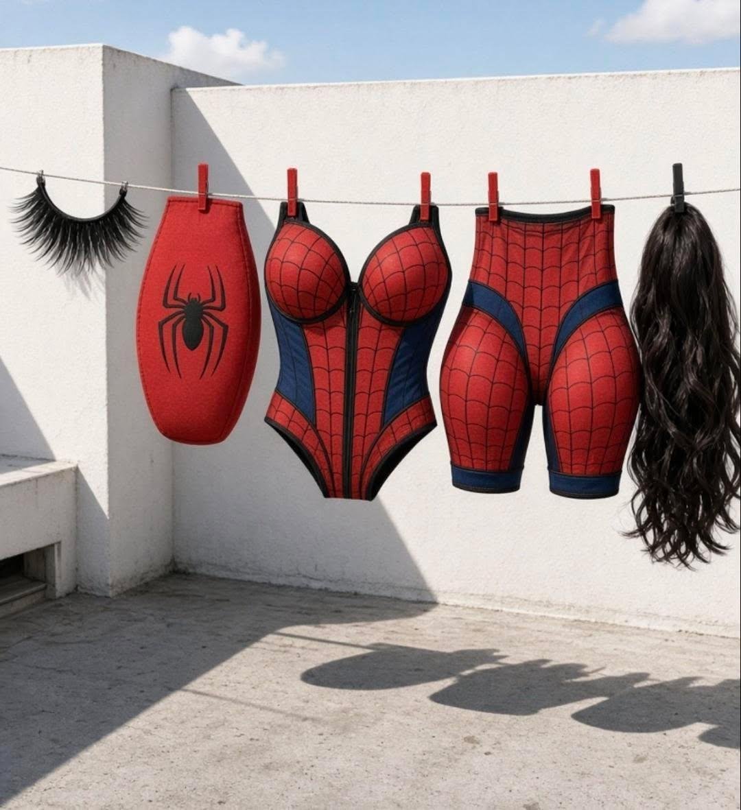 Eshikaay's tweet photo. Hey @grok, what would Billie Eilish look like with all these Costume sets? https://t.co/I4a21y7X8h