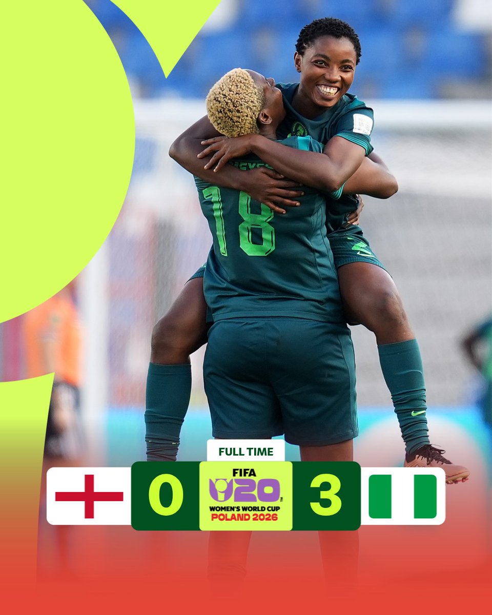 FIFAWWC's tweet photo. A big win for the Falconets! 🇳🇬✨

#U20WWC