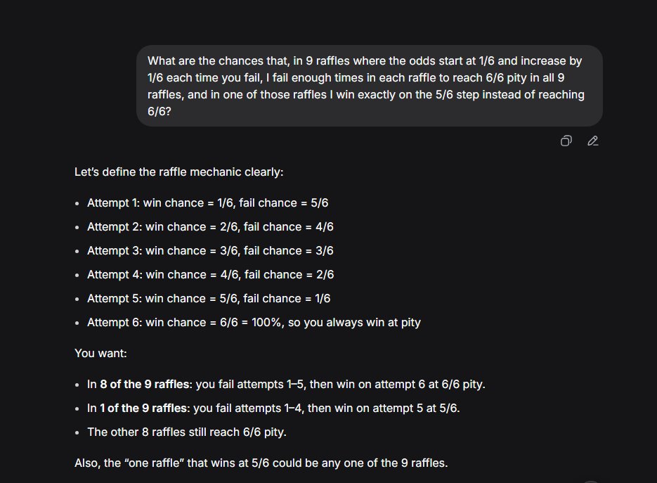 unnassertive's tweet photo. @MarvelRivals  just did all the raffles together and unless this prompt I worded bad or deepseek is terrible at math. PLEASE FIX THIS SHIT https://t.co/p0tMblr0Qj