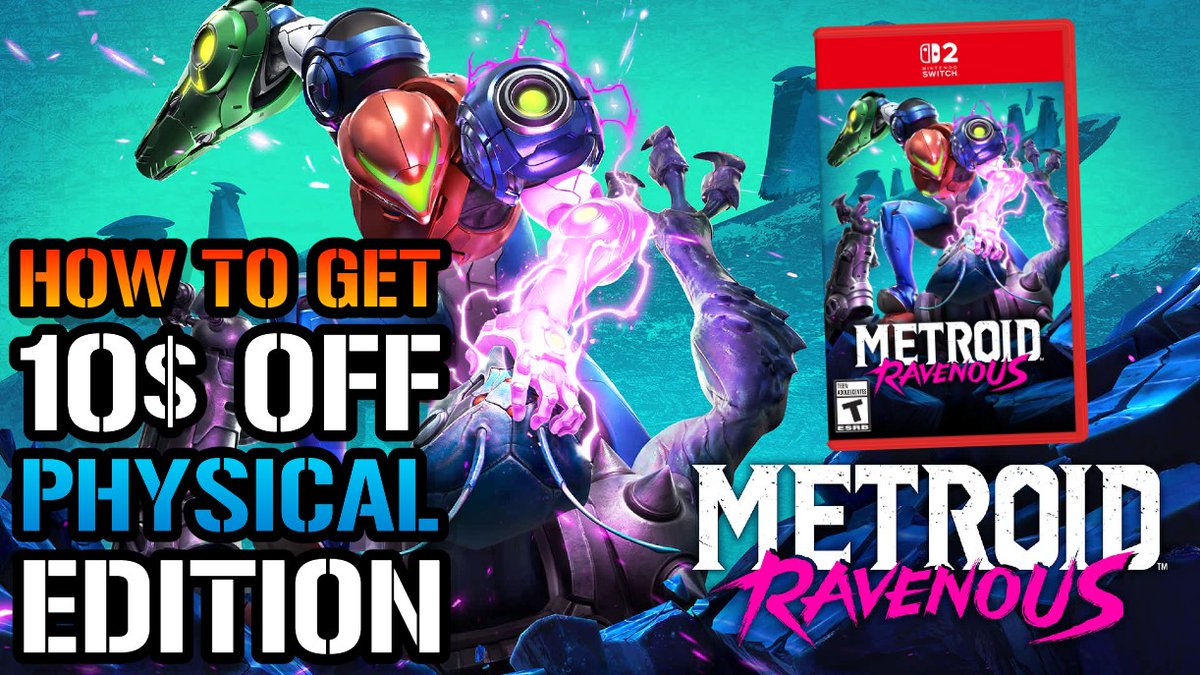 karptendo's tweet photo. Metroid Ravenous Switch 2 Preorders! How To Save 10$ On The Physical Edition...👉😆
#metroidravenous #gamingnews #nintendoswitch2    https://t.co/JsUNoyQAH8 https://t.co/wN17urov6j