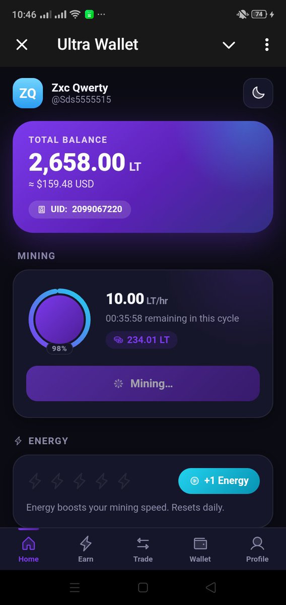 kasmiiiiiii's tweet photo. Join Ultra Wallet Paying minimum withdraw $5 On October 1 you can sell your LT tokens to usdt in p2p 

Join here https://t.co/4TfN2Okv0w https://t.co/e64ViEdqox
