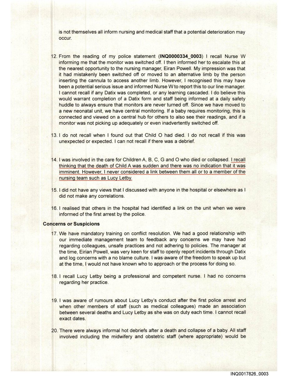 LucyLetbyFOI's tweet photo. It is misrepresentation.
In her Thirlwall statement Bennion NEVER used the words "exception" or "absolute shock".
Bennion's relevant testimony is below.⬇️
Justice Thirlwall, we are NOT a gang of backward children on whom tricks may be played.
I trust that this is clear enough? 🧐 https://t.co/iqcLAONGFz