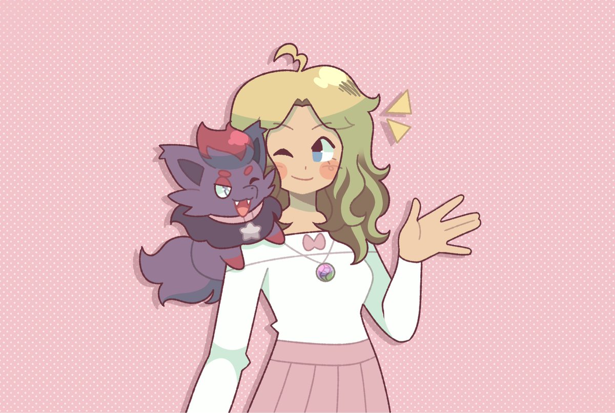 SnowfallSinnoh's tweet photo. Look it’s zorua and I! 

Art creds go to the talented @leafboiunu please check out their art! 🫶🏻 https://t.co/kcWdFPycvv