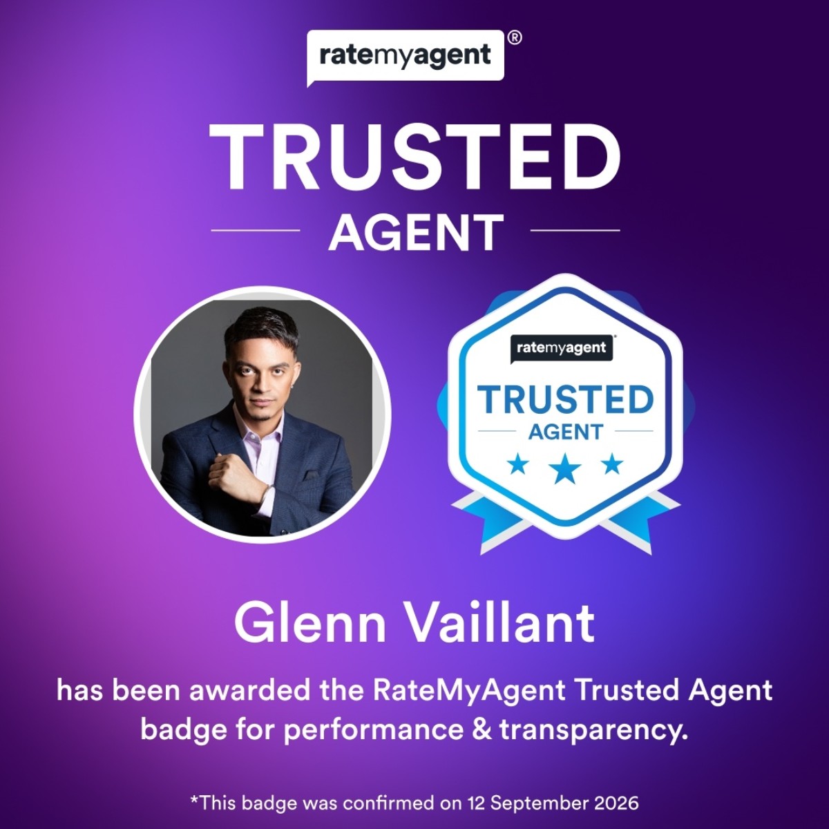 YourGlenn's tweet photo. Proud to be named a RateMyAgent Trusted Agent for performance and transparency! 🏆 Your trust is my greatest achievement. Ready to buy or sell in Central Florida? DM me “HOME” to get started. 🏡 #TrustedAgent #FloridaRealtor https://t.co/LNzq3ZGYz5