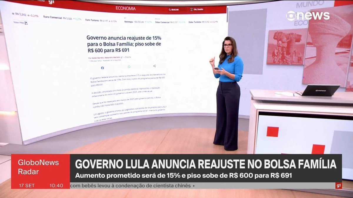 g1's tweet photo. Governo nega influência eleitoral na decisão de reajustar Bolsa Família; aumento não estava previsto no Orçamento de 2027 https://t.co/Cf8Sor2s1n https://t.co/wLSxLh5UHF