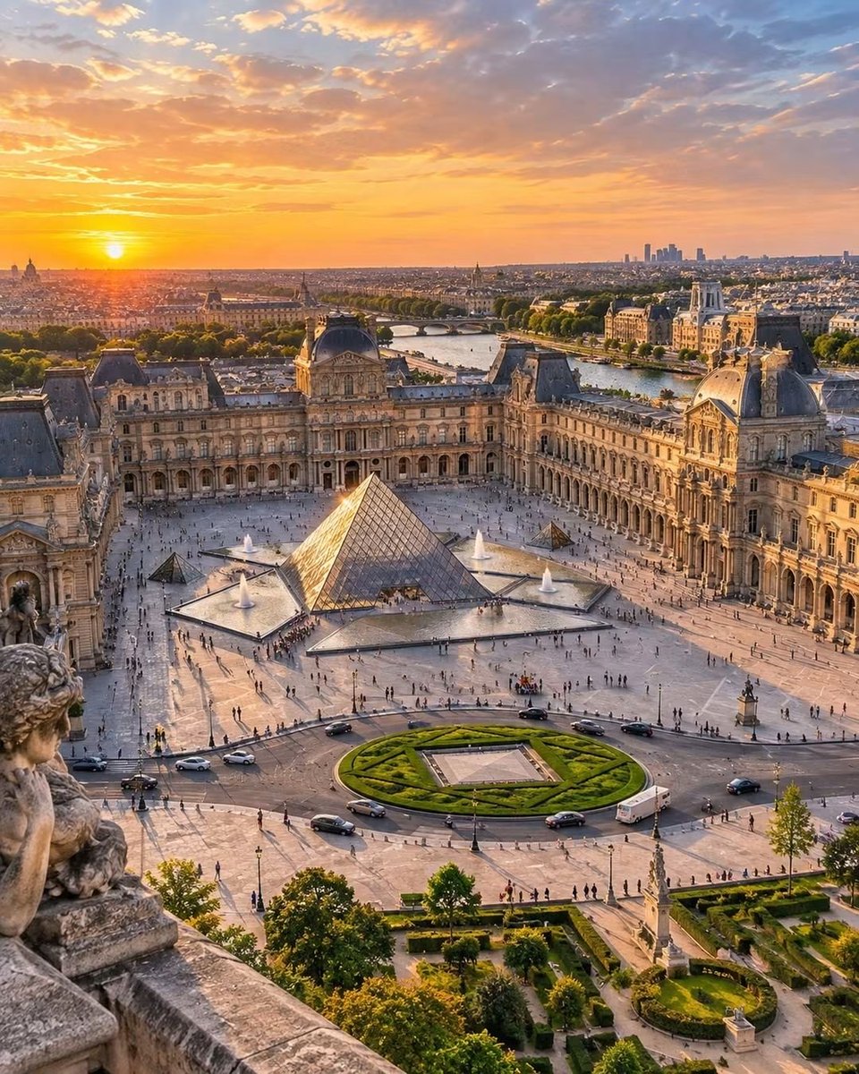 PrettyCitiesX's tweet photo. Louvre Museum in Paris, France 🇫🇷 https://t.co/xCAK9FpfvS