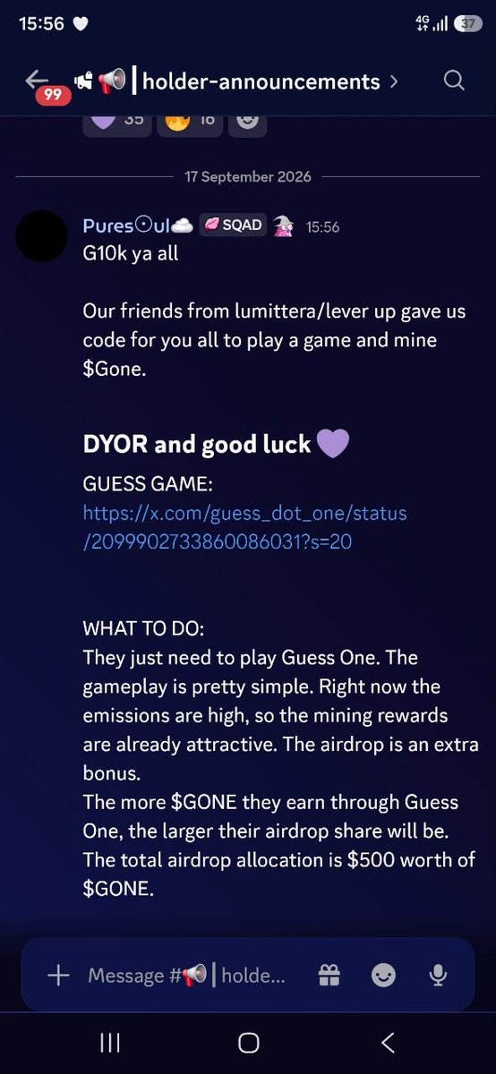 guess_dot_one's tweet photo. 10K squad just entered the game
@the10kSquad 
Good luck, 10K fam👀 https://t.co/0VMye6QzKX