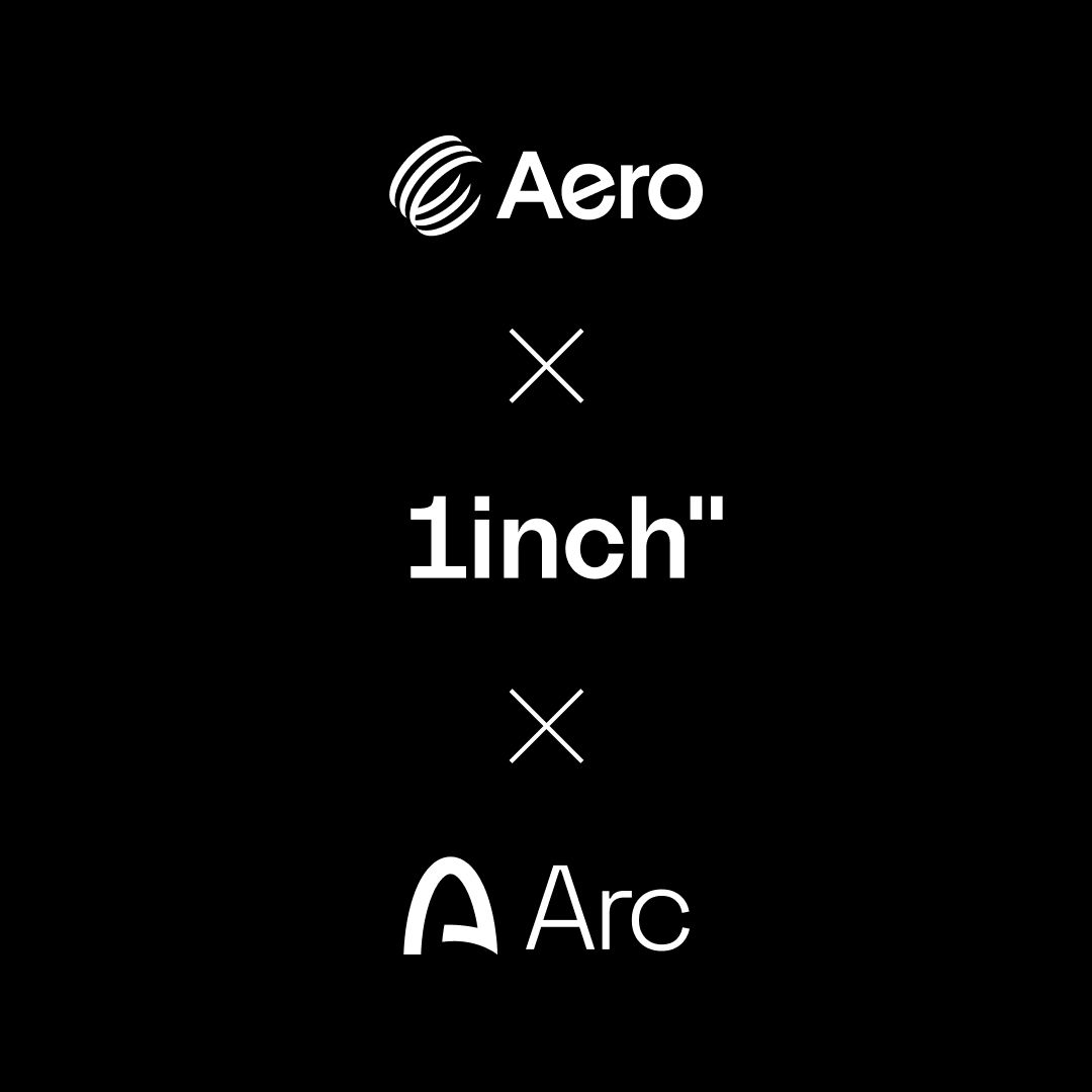 1inch's tweet photo. Aero Lite is live on @Arc. So is its liquidity, inside 1inch.

Slipstream pools for USDC, EURC, cirBTC and WETH from day one, more as @aeroxyz adds them.

Swap on Arc in the 1inch dApp now. https://t.co/G46EzGh4ti
