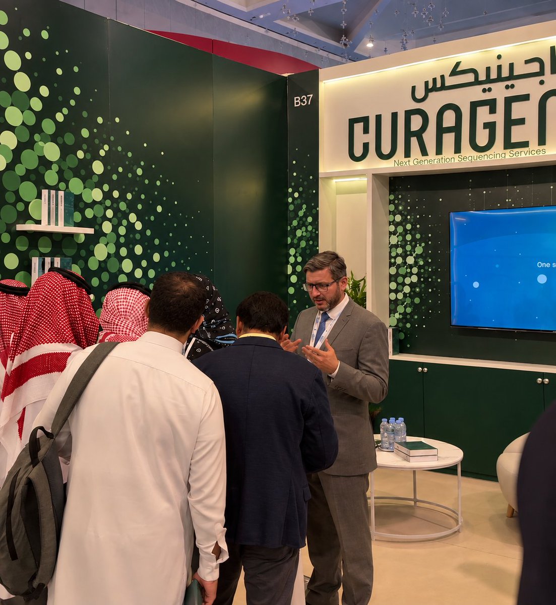 Curagenex's tweet photo. Our participation at RGMBS 2026
Connecting with visitors and showcasing our latest advancements in next-generation sequencing.
#RGMBS2026 #CuraGenex #BringTheAnswerHome #Genomics
#SaudiArabia #NGS #Vision2030 https://t.co/yILsRulYN7