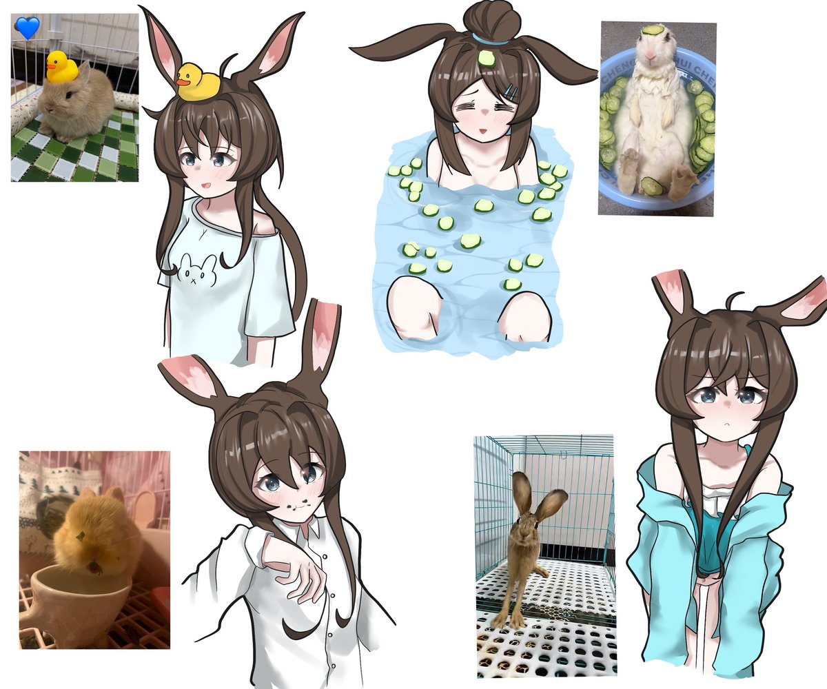 Hanlucat's tweet photo. 各种兔兔 #アークナイツ https://t.co/z0wm3M6QqS
