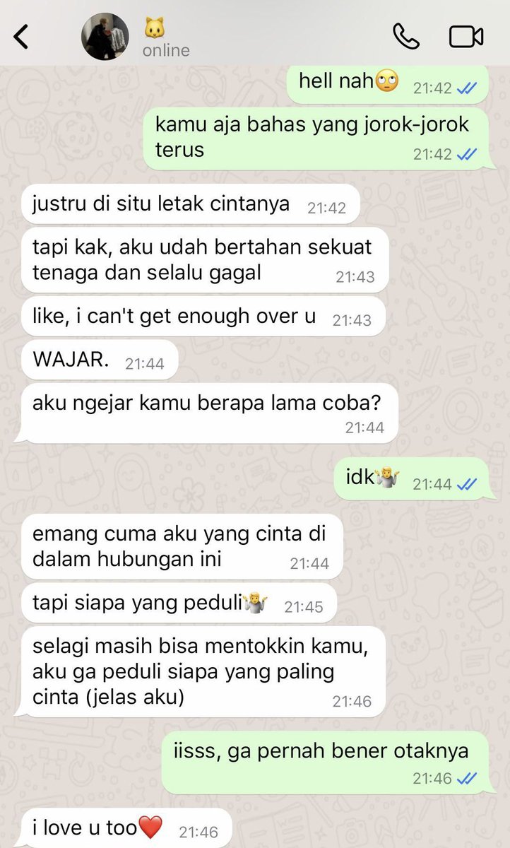 vouxvouyez's tweet photo. sangseo onetweet au
from pacar ‘ucing’-nya seo

their daily convo https://t.co/WpR5C6PKrm