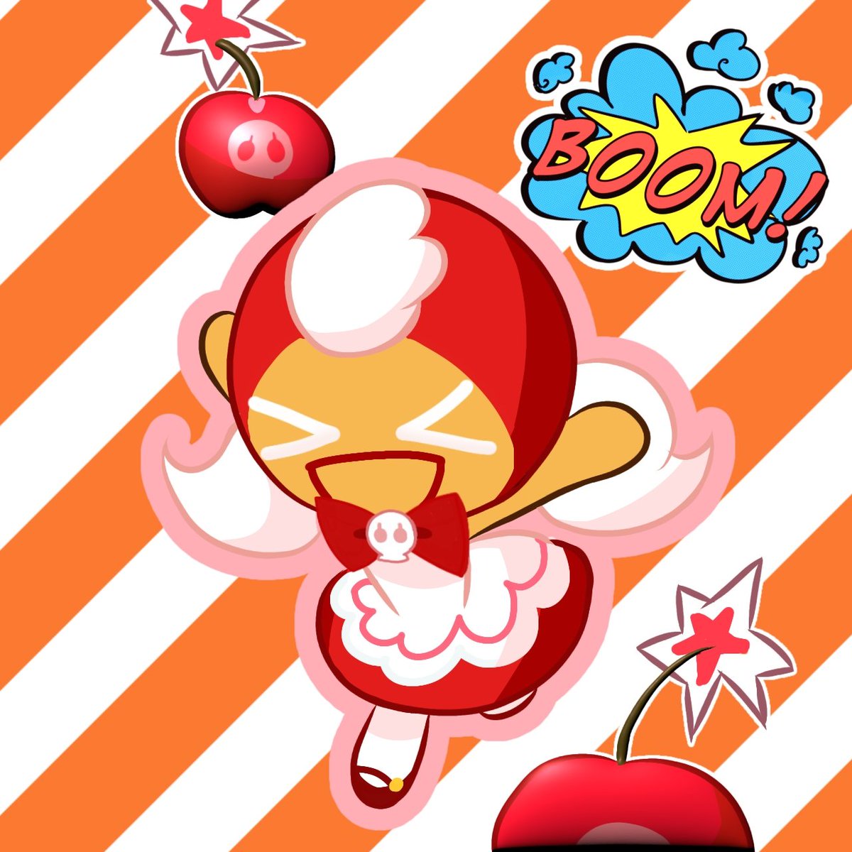 pinklemon_03's tweet photo. 訳わかんない絵ができちゃった(*ﾉω・*)ﾃﾍ
描くのすっごいむずかった、練習いる系のキャラかも！

 #cookierun  #cherrycookie https://t.co/q4obc6SiSe