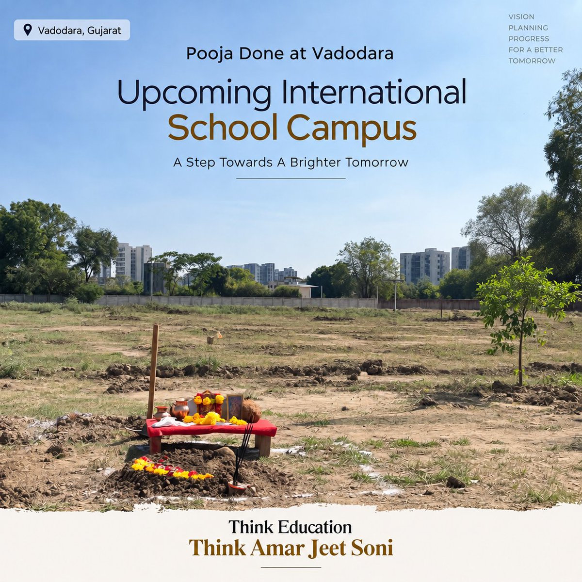 AmarJeetSoni's tweet photo. 🏫 #ShapingFutures
🧿
#AmarJeetSoni #EducationalBusinessConsulting #EBC #ThinkEducation #InternationalSchool #UpcomingSchool #SchoolCampus #Vadodara #VadodaraEducation #GujaratEducation #NewBeginning #EducationVision #SchoolDevelopment #EducationLeadership #BuildingTheFuture https://t.co/bGOTBnLdw2