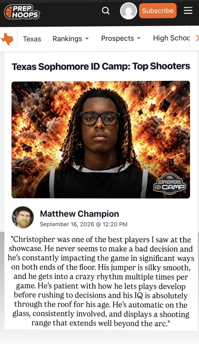 CWebbJr's tweet photo. Thank you @MattChampionATX 🙌🏽

#cwebbjr #prephoops #basketball https://t.co/cRe7NNIuwC